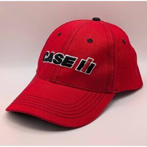 Case IH Agriculture RED Value Hat Adult Adjustable Hook Loop EUC